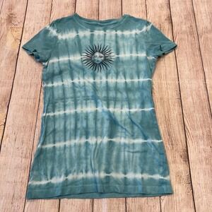 Aeropostale‎ Womens Y2K Style Classic Crew Sun Graphic Tie Dye T-Shirt Small